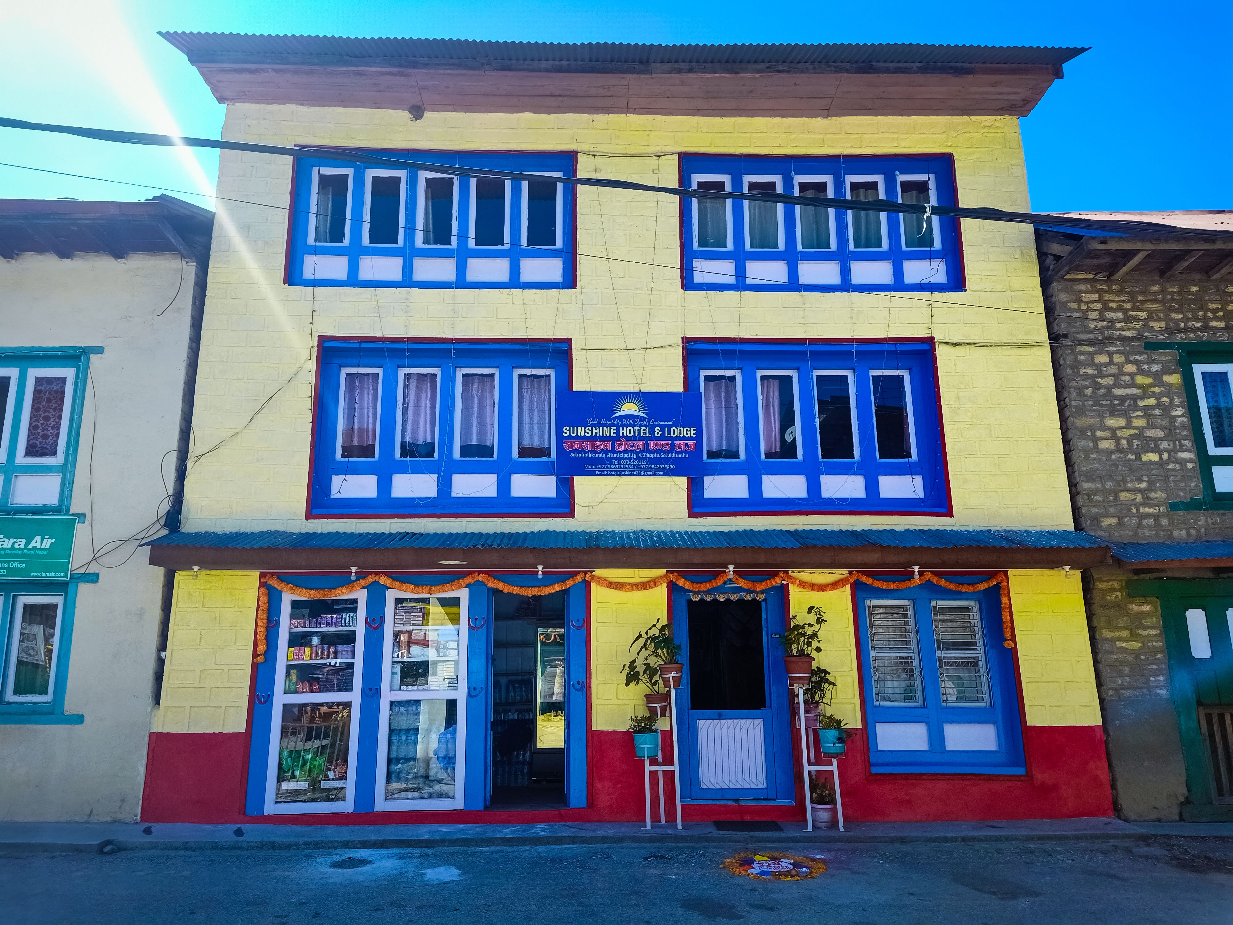Front view of the hotel